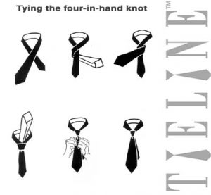 Tying the four-in hand knot